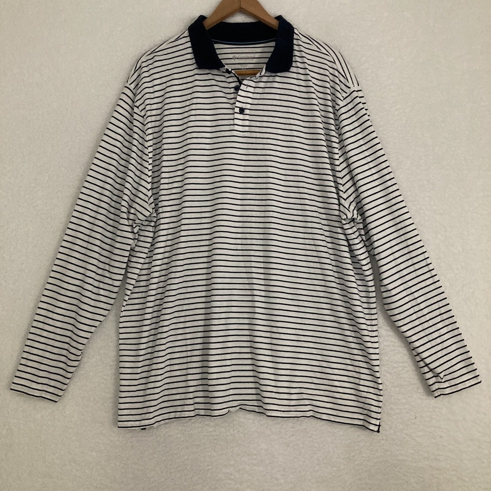 Coolibar Coppitt Weekend Polo Shirt Men XXL Striped UPF 50+ Fishing Gorpcore